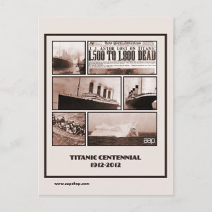 Titanic Centennial Memorial 1912-2012 Postcard