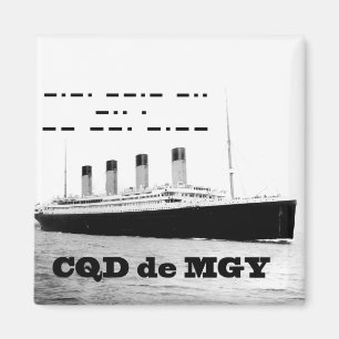 Titanic CQD de MGY Wireless Distress Signal Magnet