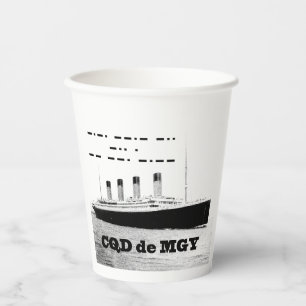 Titanic CQD de MGY Wireless Distress Signal Paper Cups