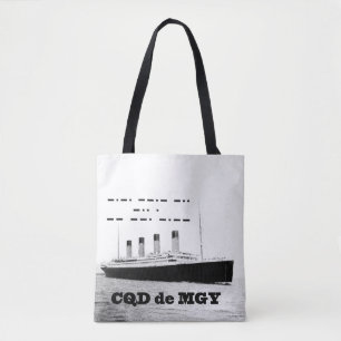 Titanic CQD de MGY Wireless Distress Signal Tote Bag