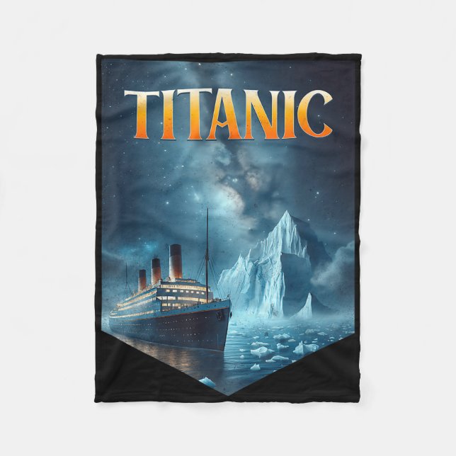 Titanic Cruise Ship Iceberg 1912 Rms Voyage Men Wo Fleece Blanket (Front)