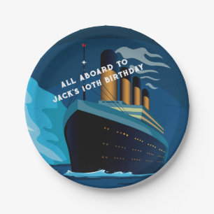 Titanic Cruise Ship Liner Birthday Paper Plates