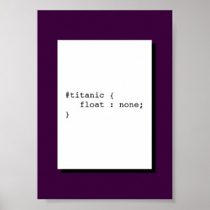 Titanic Float None Funny CSS Poster