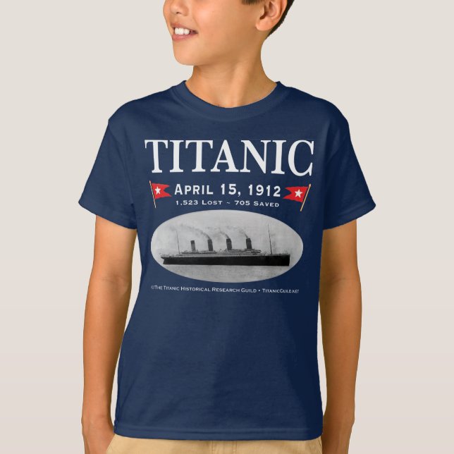 Titanic Ghost Ship Kids Dark T-Shirt (Front)