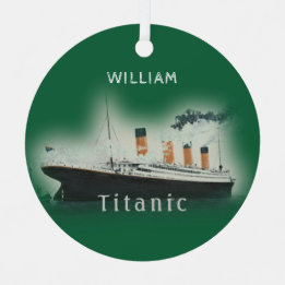 Titanic Green Metal Tree Decoration