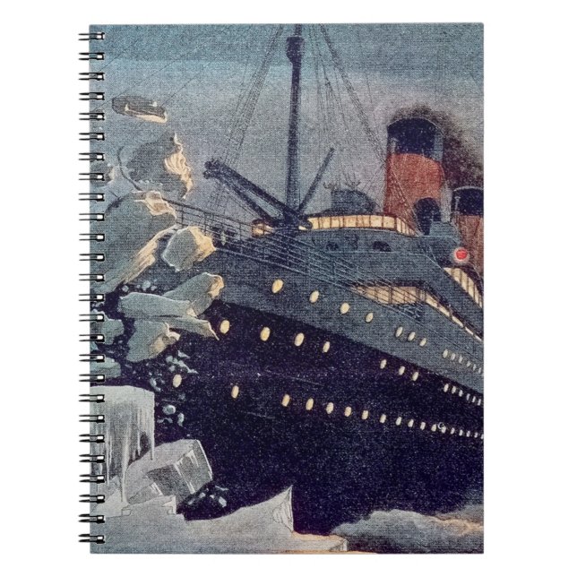 Titanic Hits Iceberg Notebook (Front)