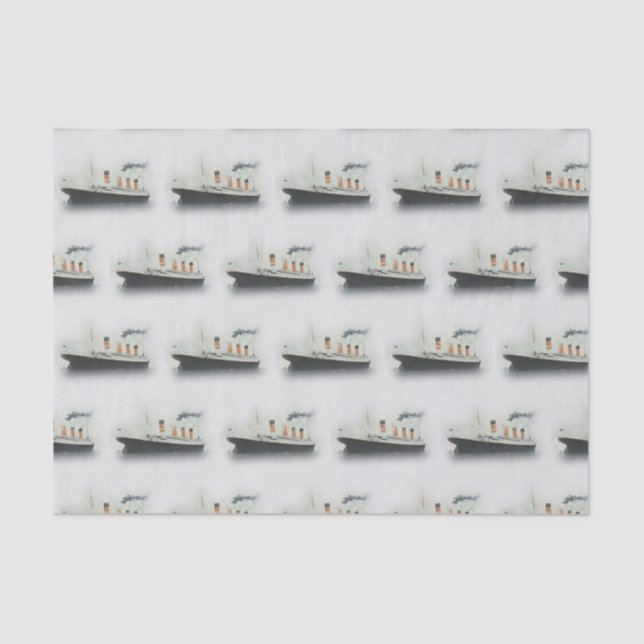 Titanic Iceberg Grey Decoupage Ship Tissue Paper (Front)