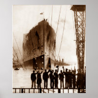 Titanic Launch Circa Sepia 1912