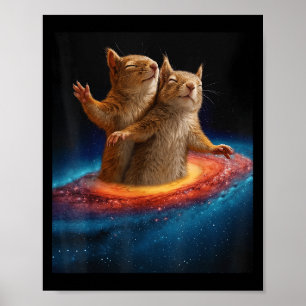 Titanic Meme Squirrel In Space Galaxy Gift For Men Poster