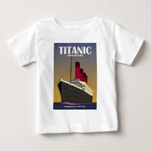 Titanic Ocean Liner Art Deco Print Baby T-Shirt