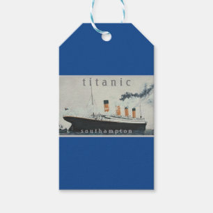 TITANIC Party Blue Vintage White Star Line Ship Gift Tags