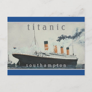 TITANIC Party Blue Vintage White Star Line Ship Postcard