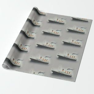 Titanic Party Vintage White Star Line Ship Wrapping Paper