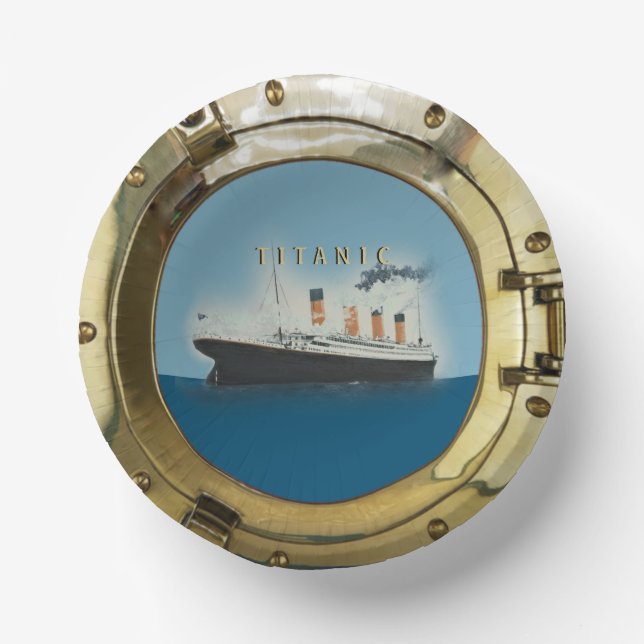 Titanic Porthole Bowl Paper Plate (Front)
