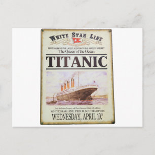 Titanic poster postcard