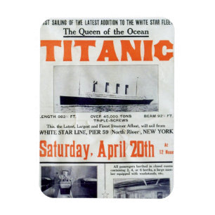 Titanic Queen Of The Ocean - White Star Line Magnet