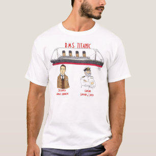 Titanic shirt with the ship's designer and captain