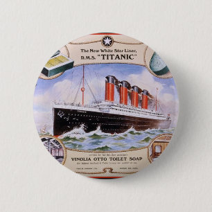 Titanic Soap Label 6 Cm Round Badge