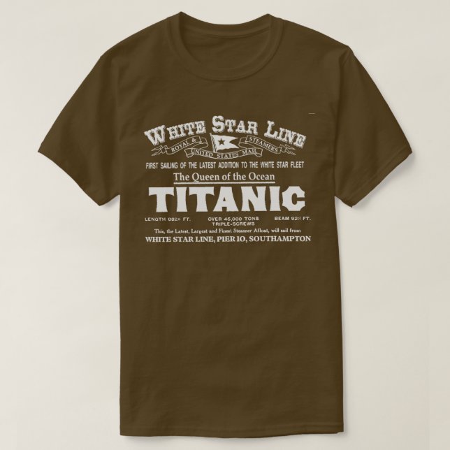 Titanic White Line T-Shirt (Design Front)