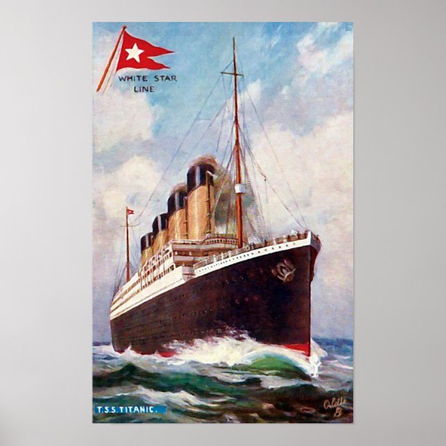 Titanic White Star Line Painting Poster (Front)