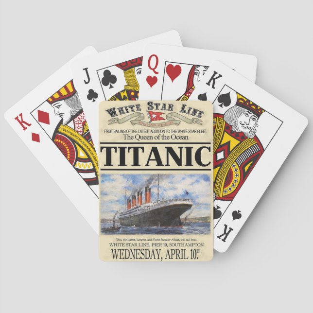 Titanic White Star Line Playing Cards (Back)