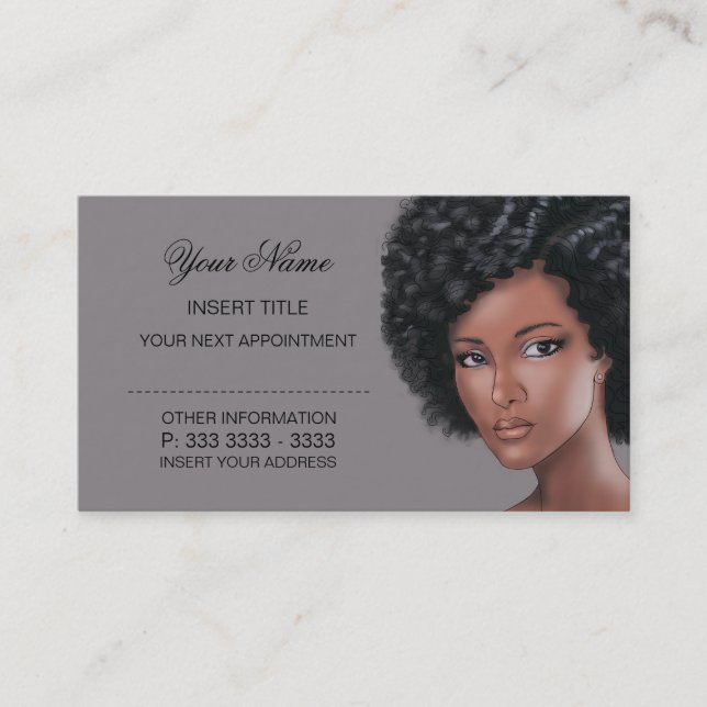Titanium - Beauty Appointment Card (Front)