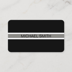 Titanium Black Professional Elegant Modern Business Card