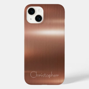 Titanium bronze Stainless Steel Metallic Case-Mate iPhone 14 Case