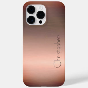Titanium Bronze Stainless Steel Print Case-Mate iPhone 14 Pro Max Case