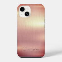 Titanium bronze Stainless Steel Print iphone 15
