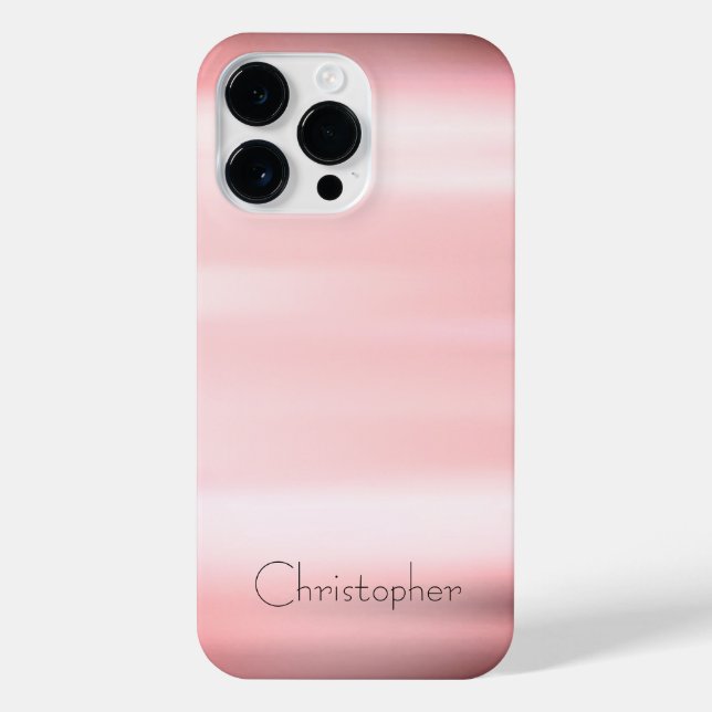 Titanium Bronze Stainless Steel Print iPhone Case (Back)