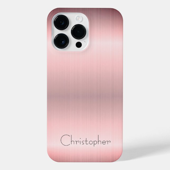 Titanium Bronze Stainless Steel Print iPhone Case (Back)