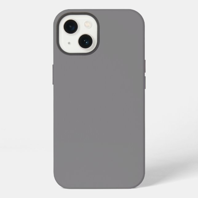 Titanium Colour Grey Shade Solid Background Grey iPhone Case (Back)