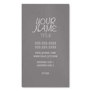 Titanium Freehand Simple Magnetic Business Card