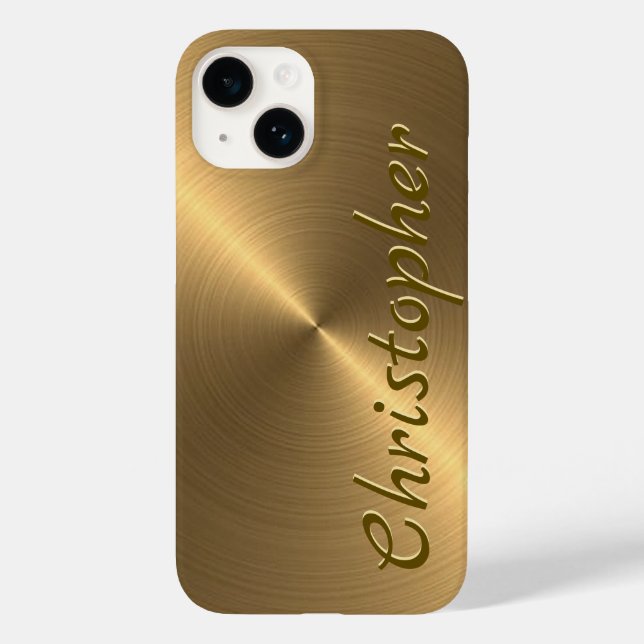 Titanium gold Stainless Steel Metallic Case-Mate iPhone Case (Back)