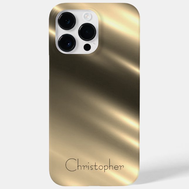 Titanium gold Stainless Steel Print Case-Mate iPhone Case (Back)