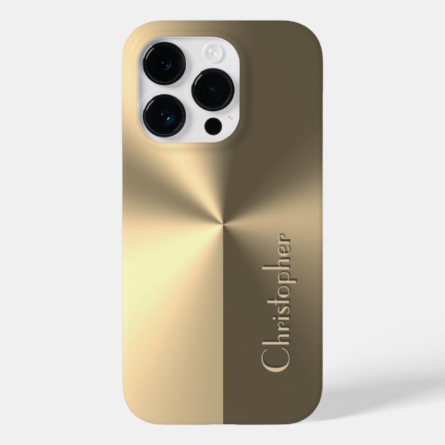 Titanium gold stainless steel print Case-Mate iPhone case (Back)