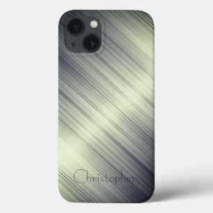 Titanium green Stainless Steel Print iphone 15  iPhone 13 Case
