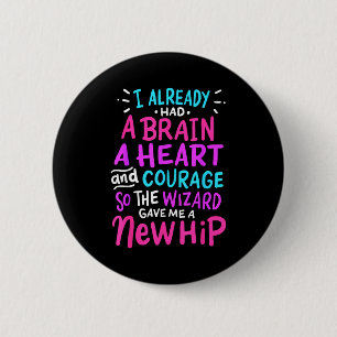 Titanium Hip Replacement Surgery Humor Funny New H 6 Cm Round Badge