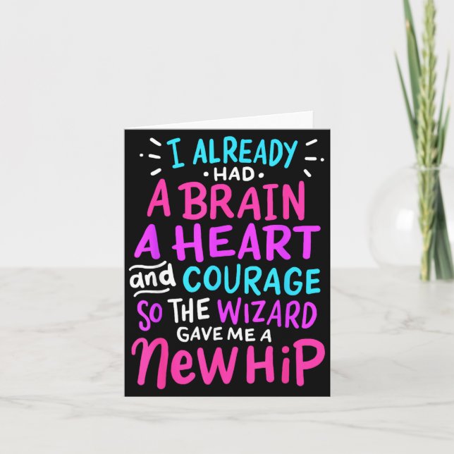 Titanium Hip Replacement Surgery Humor Funny New H Card (Front)