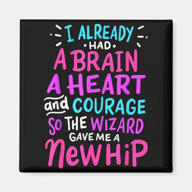 Titanium Hip Replacement Surgery Humor Funny New H Magnet (Front)