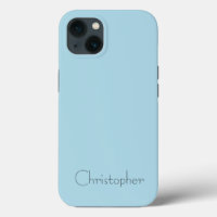 Titanium light blue Stainless Steel Print