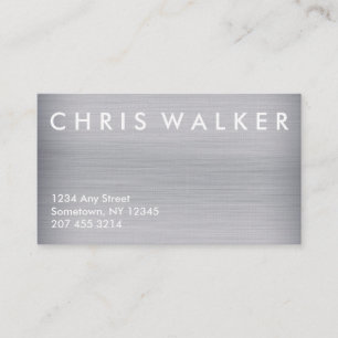 Titanium metal texture professional business cards