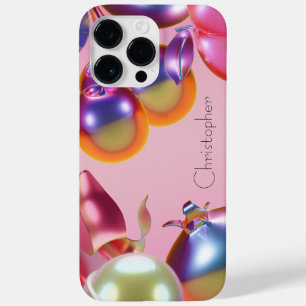 Titanium Pink 🩷 Silver Stainless Steel Print Case-Mate iPhone 14 Pro Max Case