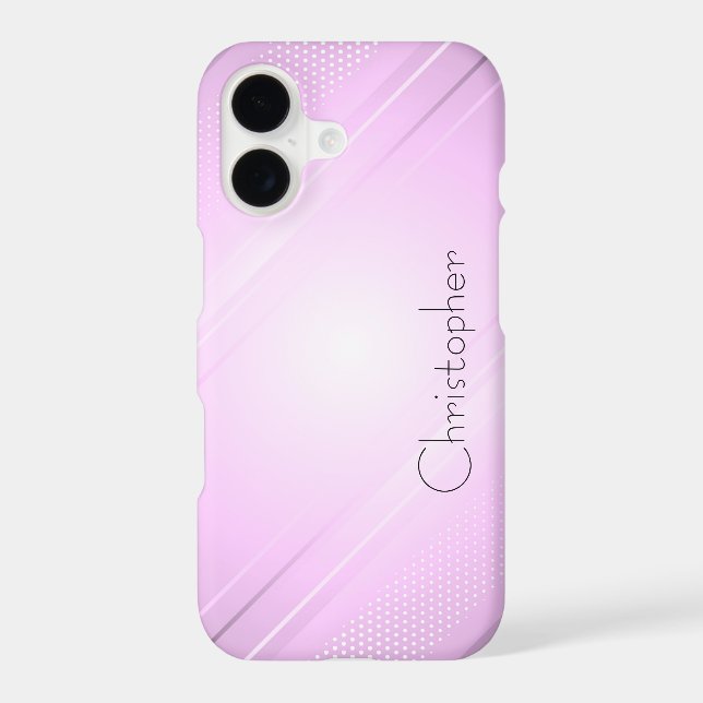Titanium Pink Stainless Steel Print iPhone Case (Back)