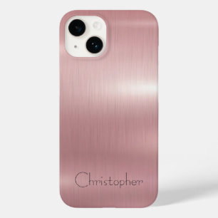 titanium Polished pink Radial and Metallic 15 Case-Mate iPhone 14 Case
