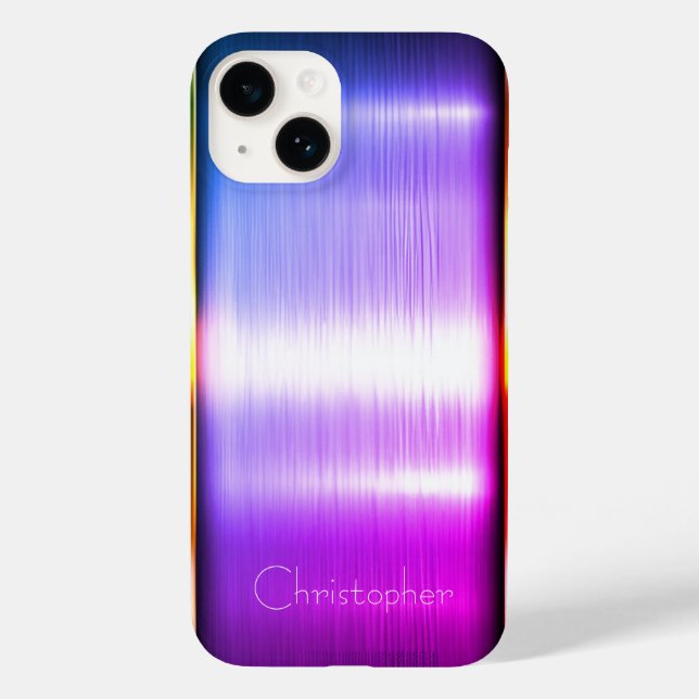 Titanium Polished violet Radial Metallic iphone 15 Case-Mate iPhone Case (Back)