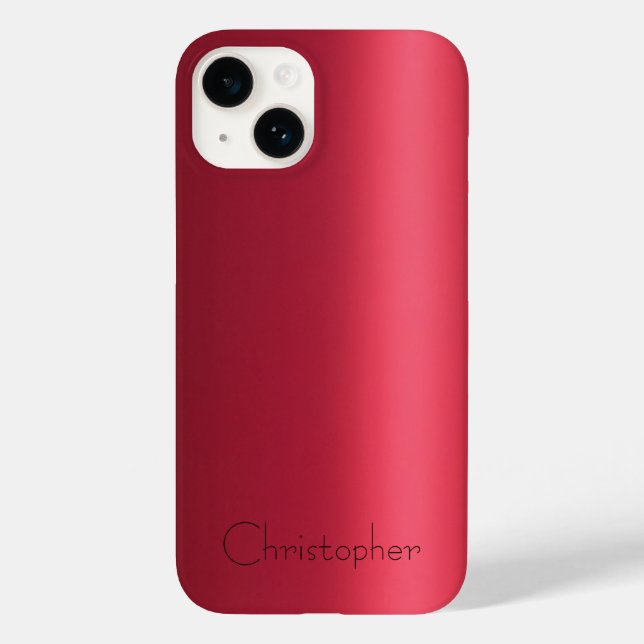 Titanium red Stainless Steel Metallic Case-Mate iPhone Case (Back)