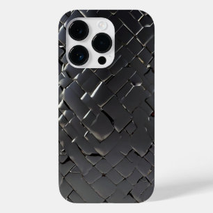 Titanium silver stainless steel print Case-Mate iPhone 14 pro case