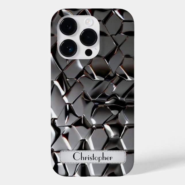 Titanium silver stainless steel print Case-Mate iPhone case (Back)